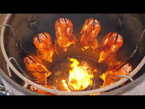 crispy skin roast duck! Peking Duck - taiwanese street food