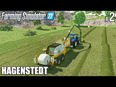 GRASS SILAGE Harvest and LOAD with Impress 200VC Combo | COWS in Hagenstedt | Farming Simulator 22