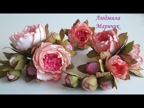 Foamiran flowers master class! Peonies from foamiran! Part #1 Peonies for hair clips from Foamiran!