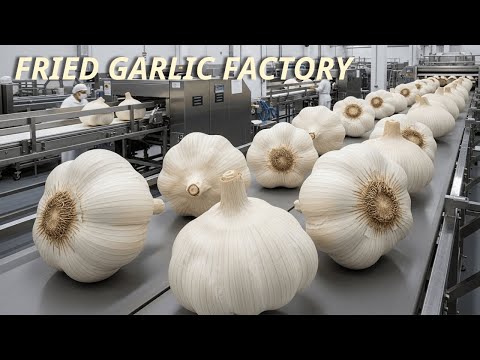 This Is How Crispy Fried Garlic Is Mass-Produced | Full Production Process (ASMR)