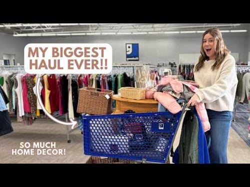 The *ultimate* spring home decor thrift + decorate!! | Thrift With Me | Goodwill Haul