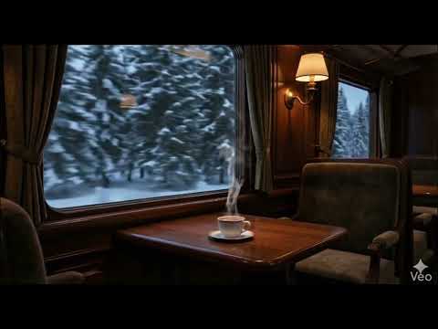 Winter Express: 1 Hour Relaxing Train Journey through Snowy Forest (4K ASMR)