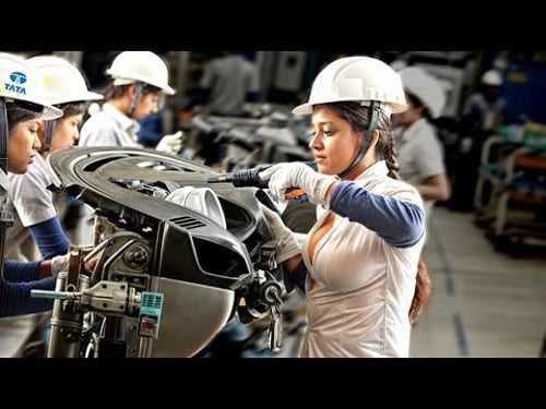 Tata Manufacturing process inside Indian Car Factory: Assembly line Harrier, Nexon, Safari