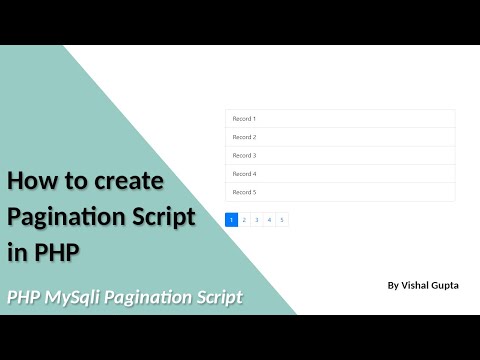 How to create
Pagination Script
in PHP