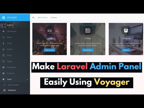 How to Make Admin Panel Easily in Laravel Using Voyager | Voyager Admin Panel