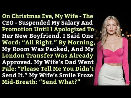 On Christmas Eve, My Wife — The CEO — Suspended My Salary And Promotion Until I Apologized To...