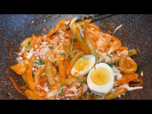 Quick and Easy Tteokbokki Noodles | Easy Korean Recipe My Cambodian Taste
