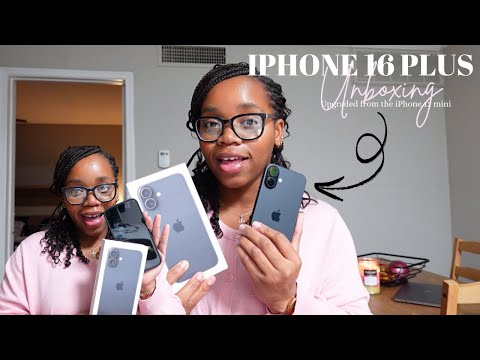 iPhone 16 Plus Unboxing *BLACK* (upgrading from an iPhone 12 mini) #iphone16plus #iphoneunboxing