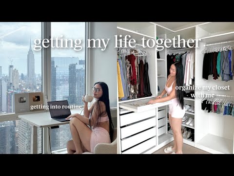 get back into routine with me 🌱 organizing my new closet, workout routine, & midyear goal check-in!