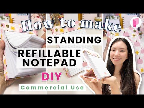 DIY How to make a Standing Refillable Notepad - Tutorial