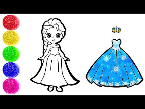 Drawing and Coloring Princess - Let's draw Princess Dress - Bee Art TV