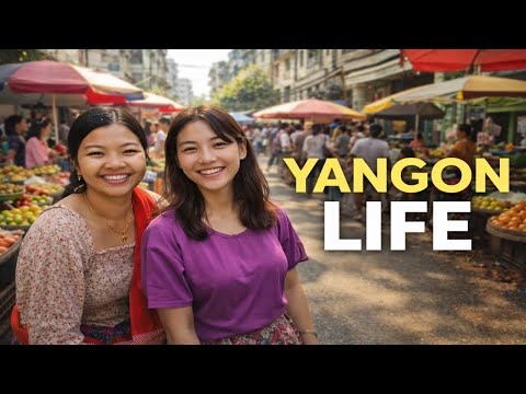 Downtown Yangon Life 🇲🇲 | Myanmar People & Street Market Culture