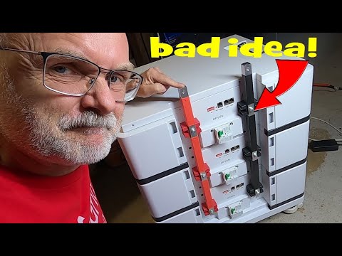 Using solid busbars instead of cables to connect battery modules. I should have gone with 16mm bars!