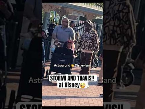 #TravisScott with Stormi & Aire at Disney! β€οΈβ¨
