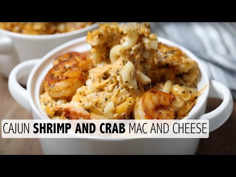 Cajun Shrimp and Crab Mac and Cheese | Baked Seafood Mac and Cheese