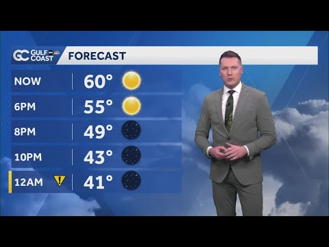 Temperatures to fall to freezing levels for most of Florida's Gulf Coast