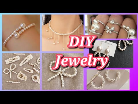 How to Make Jewelry at Home❤️Diy Pinterest accessories🤍 Diy Korean earrings ✨Pearl jewelry/Diy Ring💍