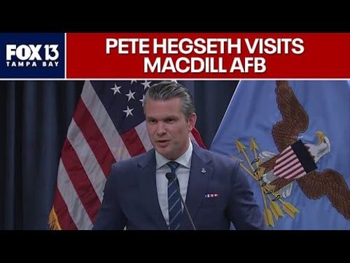 Pete Hegseth joins CENTCOM commander for Iran War update