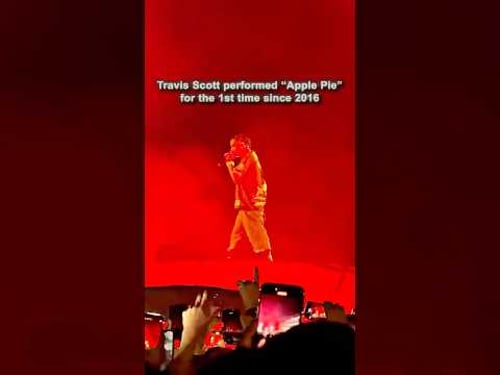 Travis Scott performing βApple Pieβ at MetLife Stadium