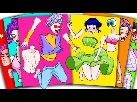 Save Me! HUNTRIX ZOEY Romantic Story With SAJA BOYS MYSTERY - KPOP DEMON HUNTERS | Sticker Book DIY