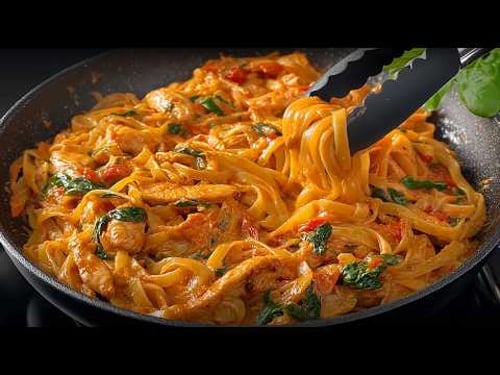 ❗️This creamy pasta with chicken is so delicious! It's so delicious, I make it almost every day!