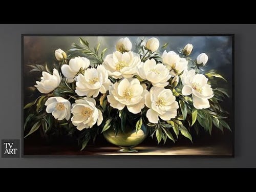 TV Art Gallery | Flower 4K | 4-Hour | Relaxing Painting for Frame TV