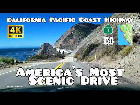 California Pacific Coast Highway - America's Most Scenic Drive - 4K
