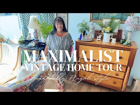 A Frugal Maximalist's Vintage Home Tour - A Color Drenched Transformed Rental