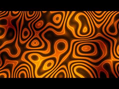 Abstract Neon Fire Waves | Footage | 1 hour Orange Height Map - 4K60FPS