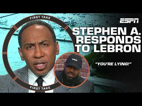 ‘YOU’RE LYING!’ 🗣️ Stephen A. FIRES BACK at LeBron for calling him out 👀 | First Take