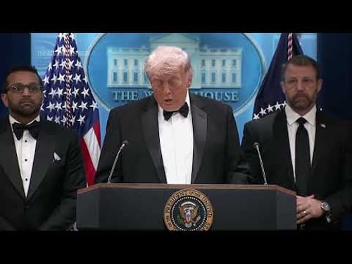 Trump gives update after shooting outside ballroom at White House correspondents' dinner