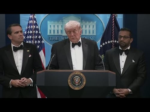 President Trump speaks about shooting incident outside White House Correspondents' Dinner