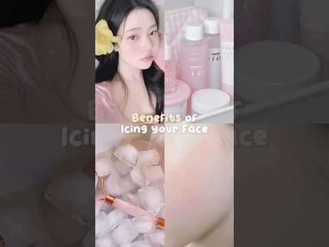 Benefits of icing your face #beautytips #glassskin #brightskin #beautyhacks #skincare