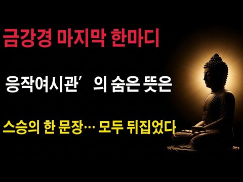 〈금강경〉 마지막 구절 ‘응작여시관’, 무엇을 관하라는 뜻인가? 구마라습의 한마디가 밝혀준다