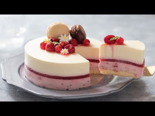 ラズベリー・レアチーズケーキの作り方 No-Bake Raspberry Cheesecake*Eggless Recipe|HidaMari Cooking