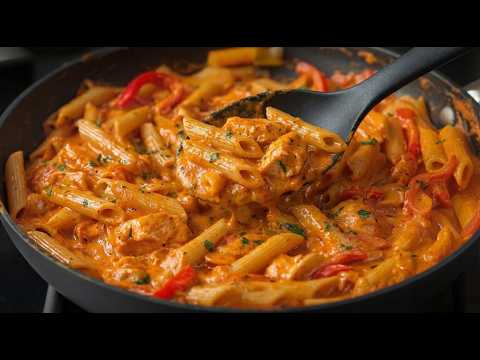 Every bite of this pasta with chicken is a real treat! Just 15 minutes! I make it every weekend!