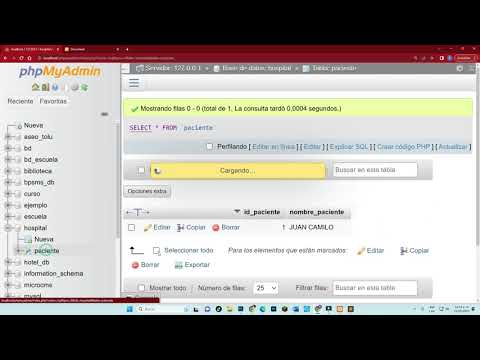 Ejemplo proyecto Hospital || Conexión del formulario #html a la base de datos #phpmyadmin #mysql
