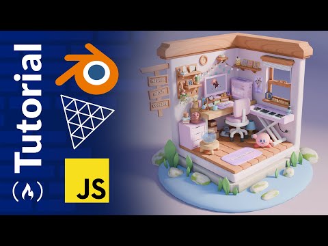 Create a Cute Room Portfolio with Blender, Three.js, JavaScript – Beginner Course