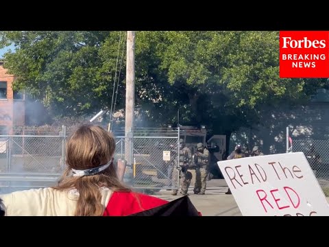 RAW VIDEO: Federal Agents Clash With Protestors During Demonstration At Chicago-Area ICE Facility