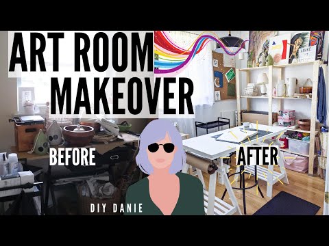 i organized + transformed my small space art room! *SHOCKING BEFORE + AFTER*