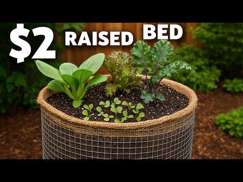 How to Build a $2 RAISED BED, Cheap and Easy Gardening