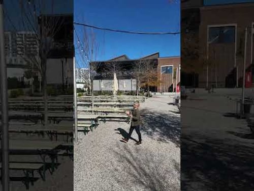 The AV Behind OMB's Massive Biergarten #fyp #foryou #CODA #outdoorvenue #avintegration