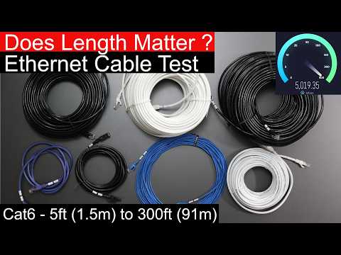 Does Ethernet Cable Length REALLY Affect Speed? (Cat6 Testing up to 10Gbps!)