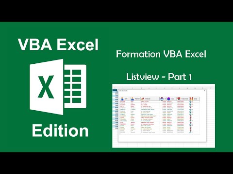 Formation VBA Excel - Le contrôle ListView - Part1