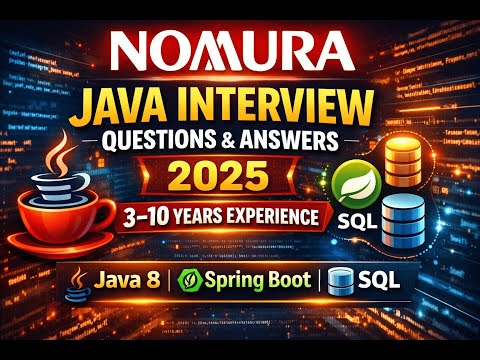 Java Interview Questions & Answers 2025 | 3–10 Years Experience | Java 8, Spring Boot, SQL