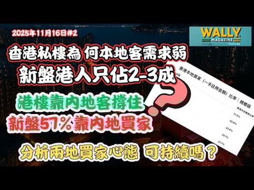 《港樓只靠內地客,港人入市只得2–3成?》首10月千億北水掃新盤!內地買家新盤佔57%撐市!兩地心態+可持續性,全面分析!盤點各區比率!
