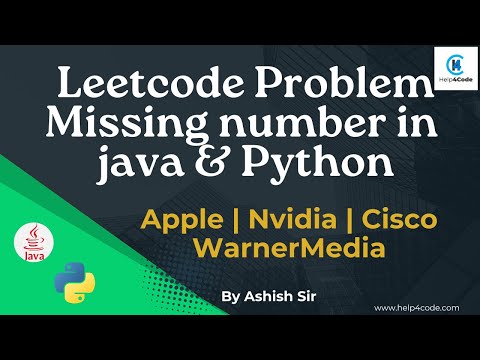 #5 missing number in java and python logic building by Ashish Sir | #missingnumber #java #leetcode
