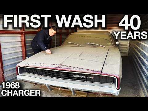 Dodge Charger First Wash in 40 Years! 96 Year Old Owner Surprised With Huge Transformation