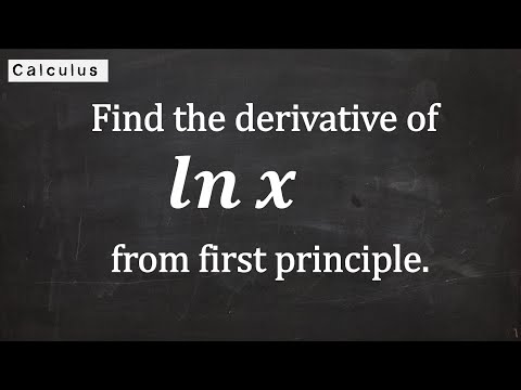 Derivative of ln (x) using the definition of derivative