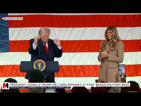 ๐บ๐ธ President Donald Trump and First Lady Melania Visit Fort Bragg Military Base in North Carolina
